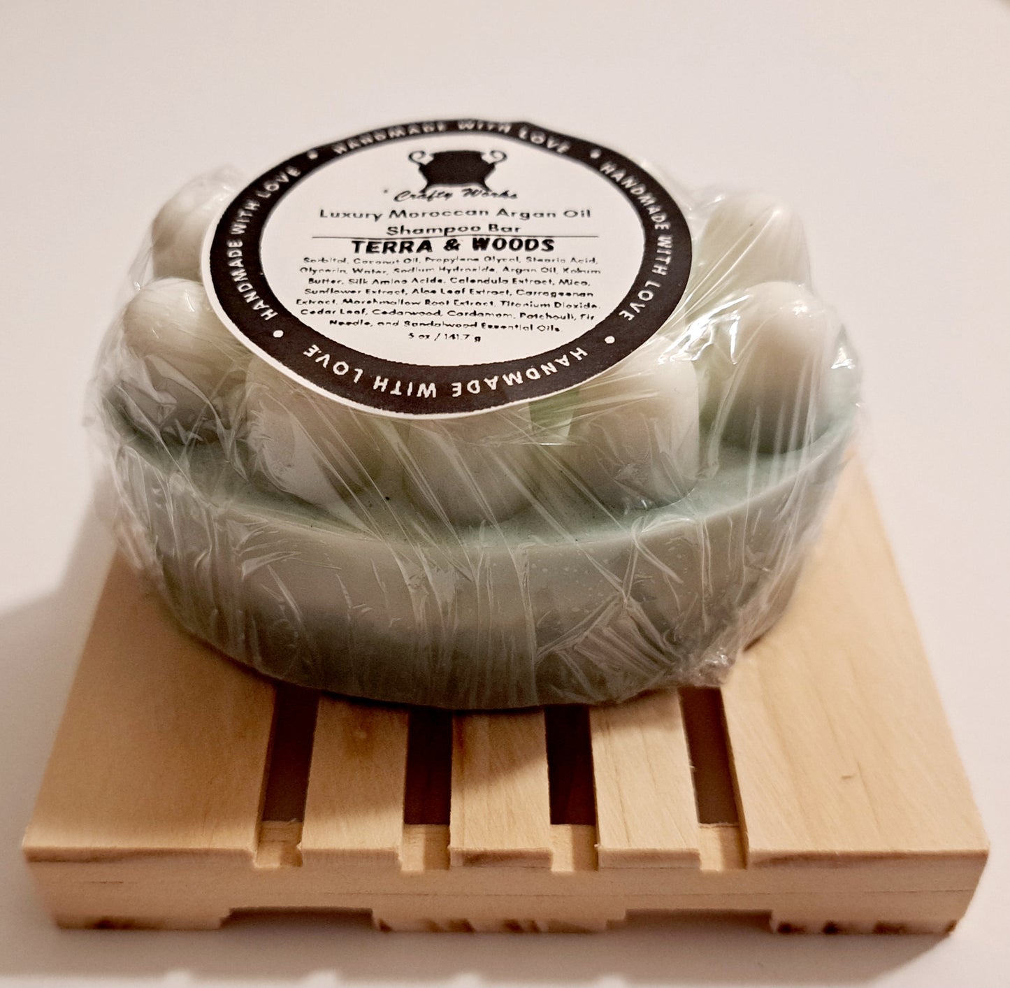 Luxury Moroccan Argan Oil Shampoo Bar - Terra & Woods Blend