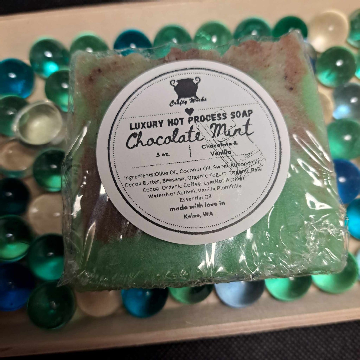 Hot Process Luxury Soap - Mint Chocolate