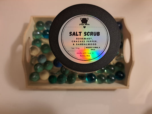 Luxurious Salt Scrub - Rosemary, Sandalwood & Cracked Pepper
