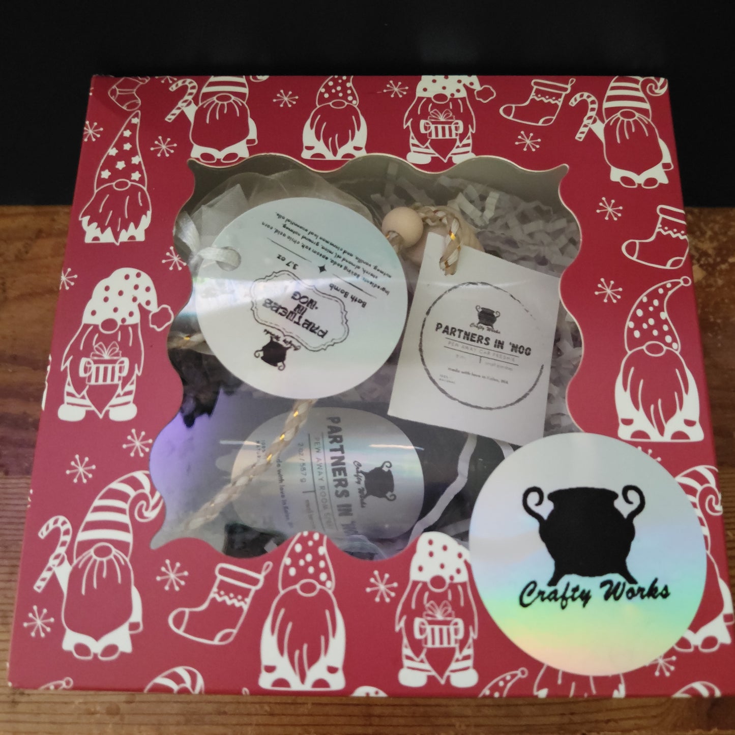 Christmas Spa Boxes - Three Kings, Partners In 'Nog, and Peppermint Bark in Two Styles