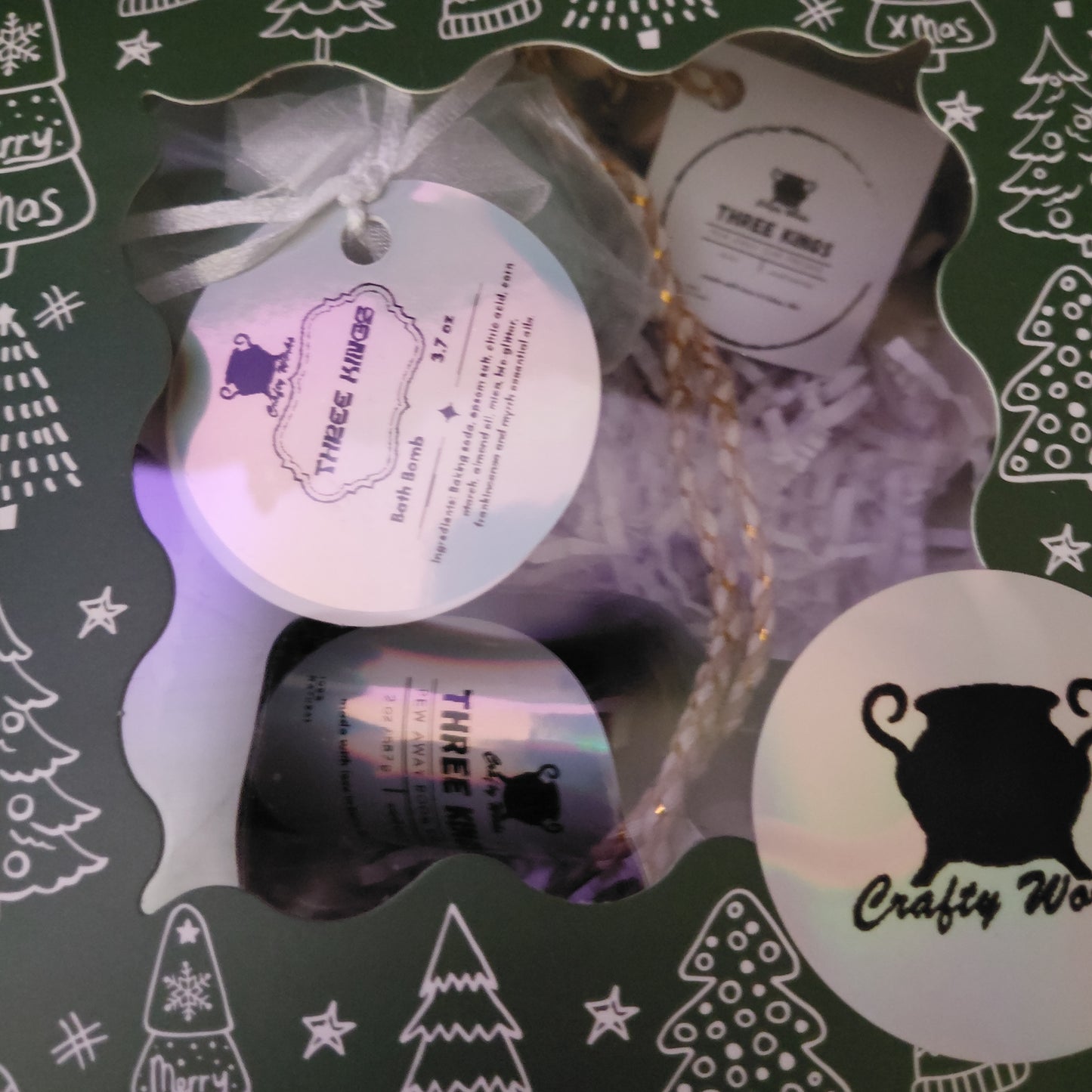 Christmas Spa Boxes - Three Kings, Partners In 'Nog, and Peppermint Bark in Two Styles