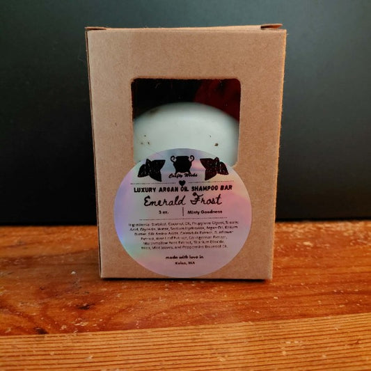✨ Emerald Frost: Moroccan Argan Oil Shampoo Bar